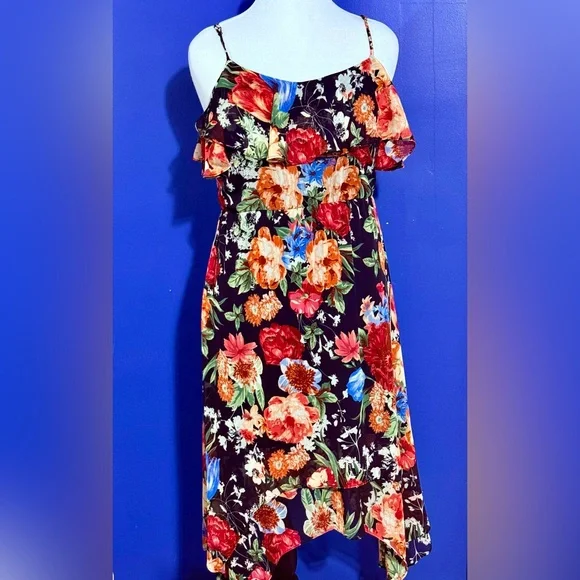 Sophia Christina Vibrant Floral Design with Green and Black Size-12 - Picture 7 of 8